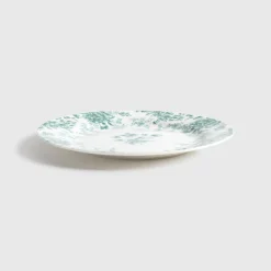 Plato llano 18 cm floral verde Bloemenp
