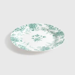 Plato llano 18 cm floral verde Bloemenp