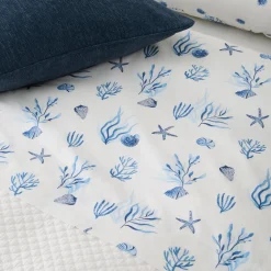 Sábana encimera algodón percal 180 hilos estampado marino Medmar