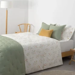 Sábana encimera algodón satén 180 hilos estampado floral Lasusa