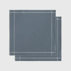 Set de servilletas algodón rayas tejidas Cualo