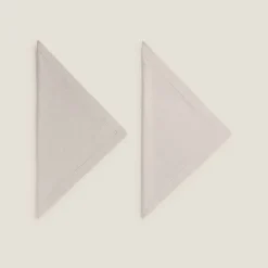 Set de 2 servilletas de algodón con vainica Claru