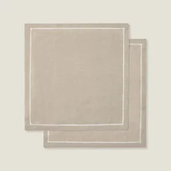 Set de 2 servilletas de lino natural Lin