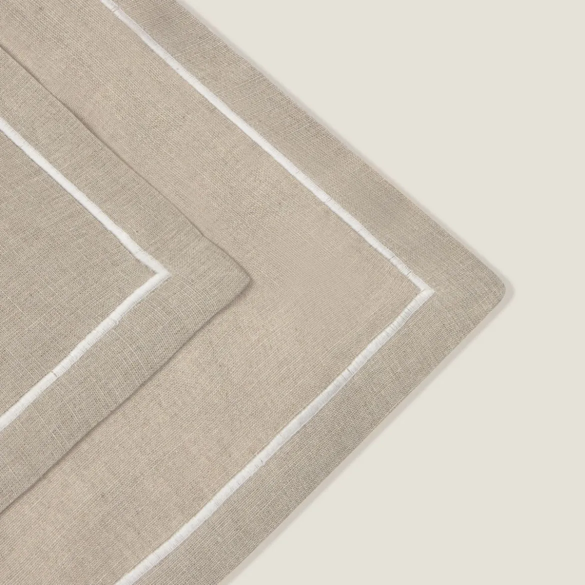 Set de 2 servilletas de lino natural Lin