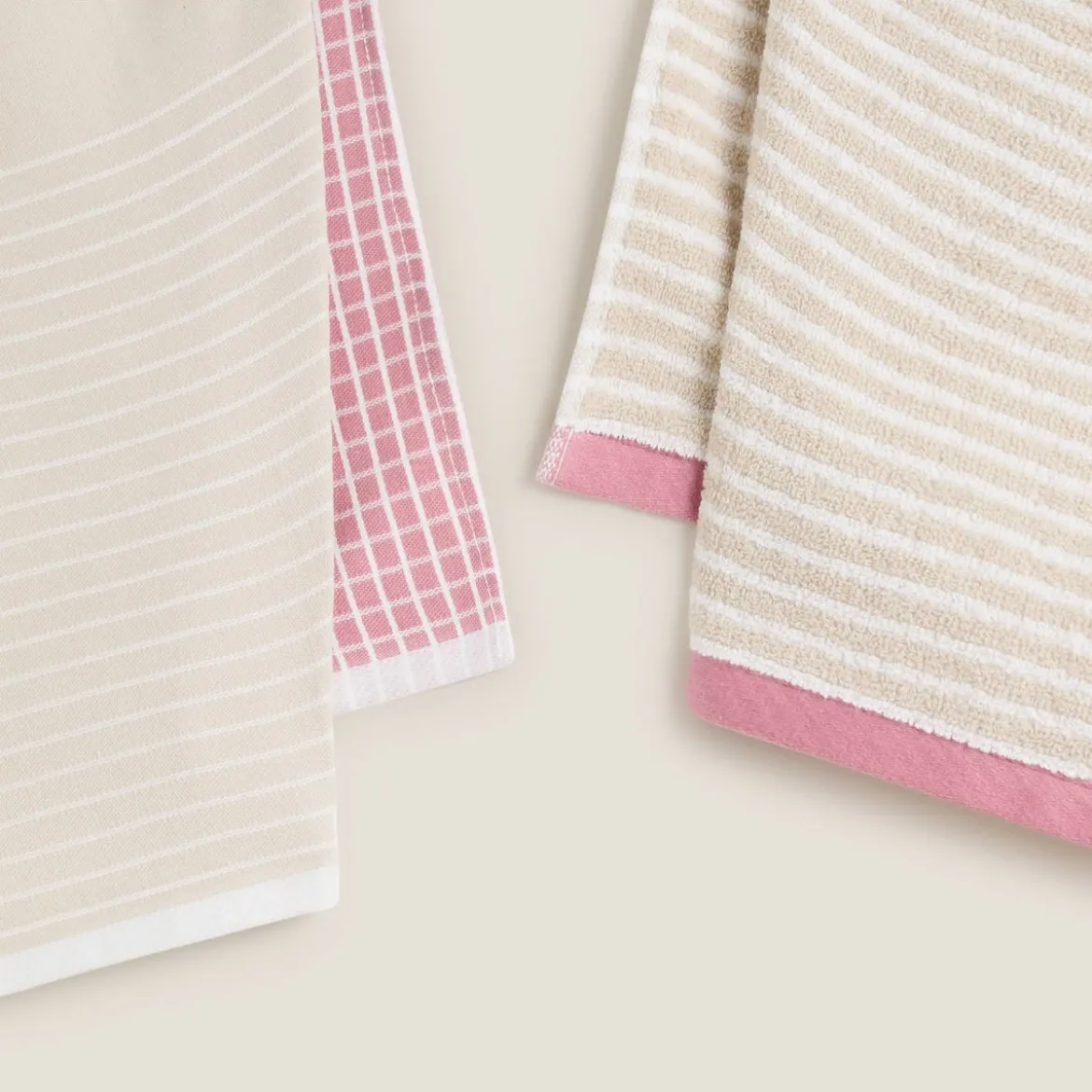 Set de 2 trapos de algodón rizo y sargaXav