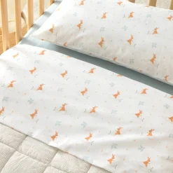 Set sábana algodón percal 180 hilos conejos nubes Conu