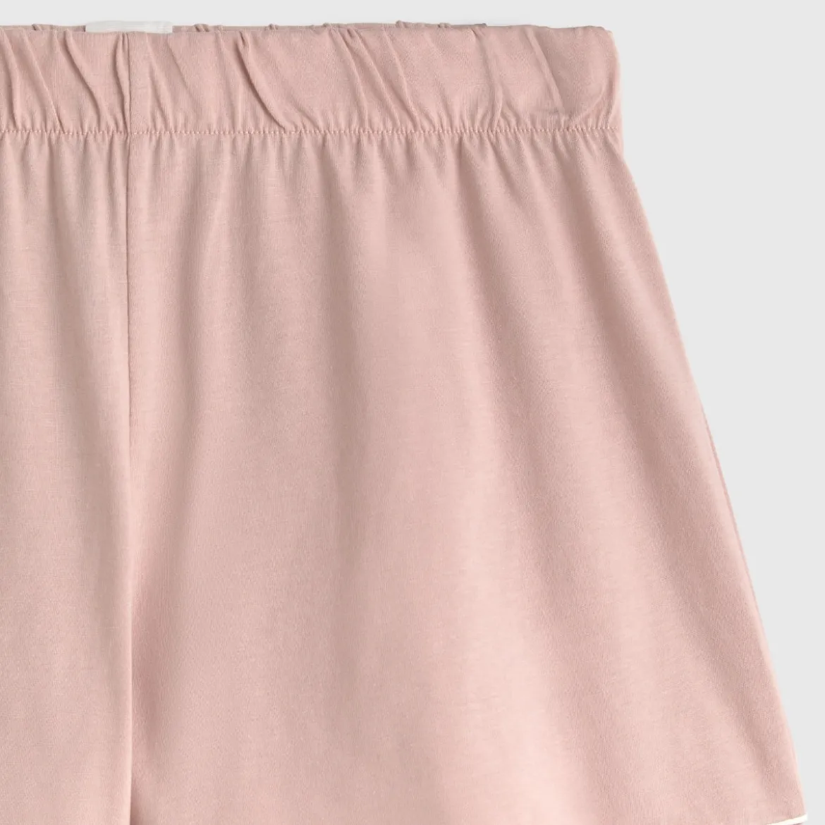Short de punto de algodón con ribete Vega