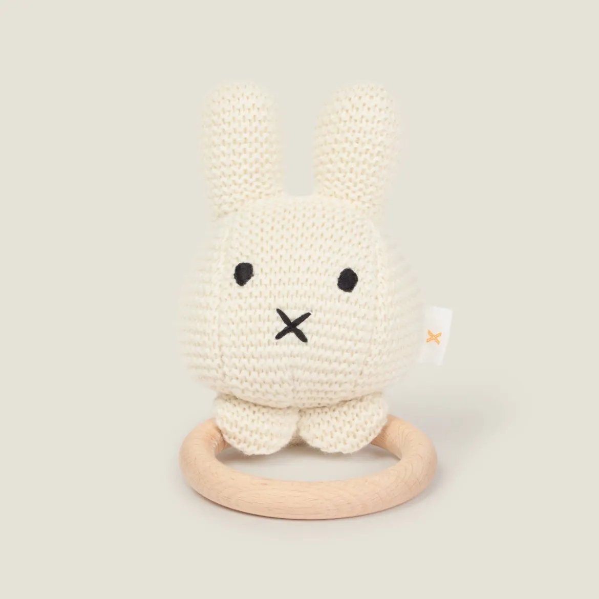 Sonajero de tricot de algodón orgánico conejo Cuquis