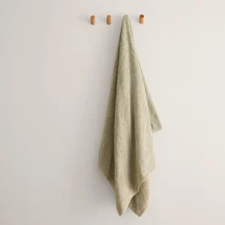 Toalla de baño algodón jacquard hojas Folior