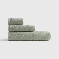 Toalla de baño algodón jacquard hojas Folior
