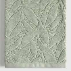 Toalla de baño algodón jacquard hojas Folior