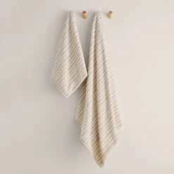 Toalla de baño algodón jacquard rayas Ramed
