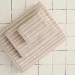 Toalla de baño algodón jacquard rayas Ramed