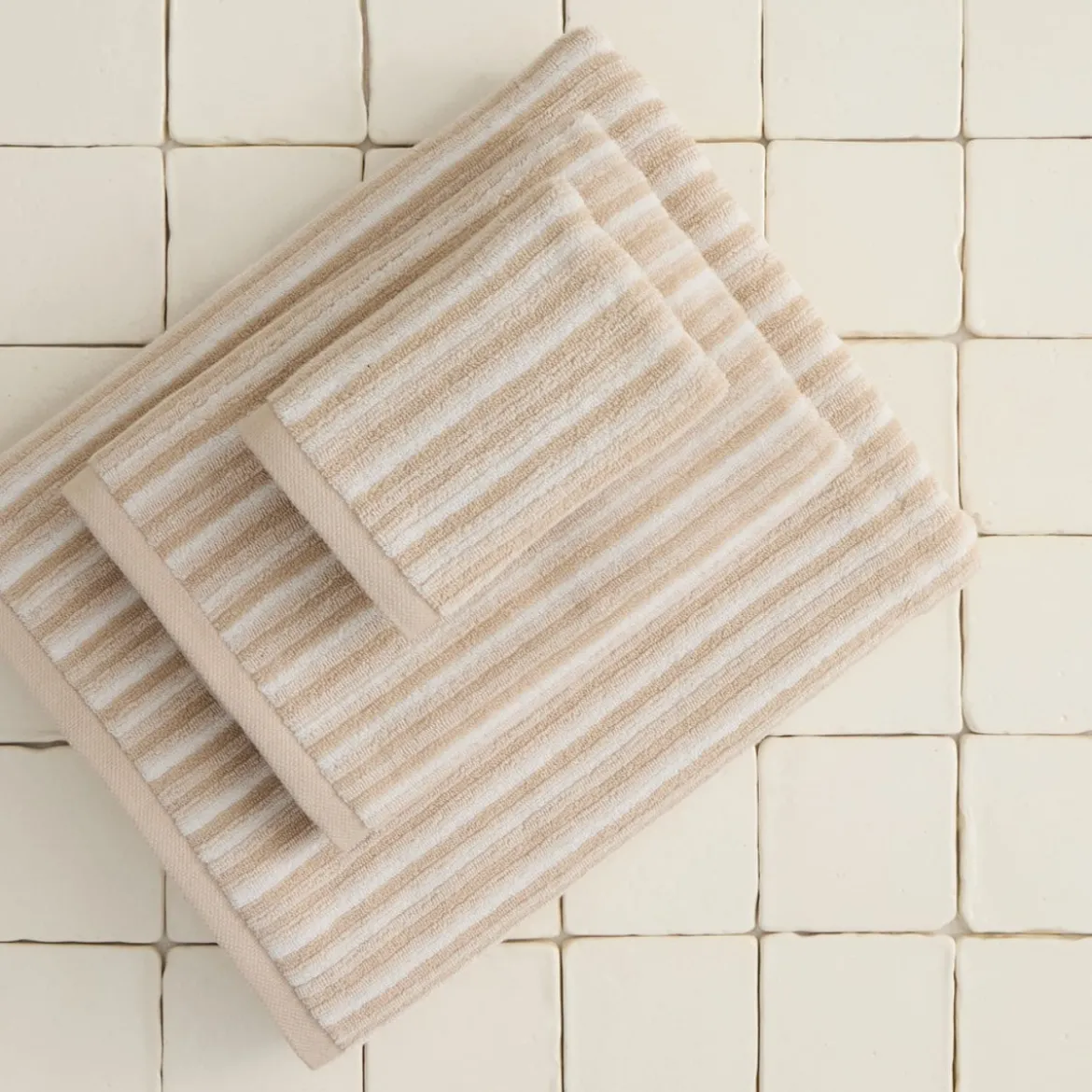 Toalla de baño algodón jacquard rayas Ramed