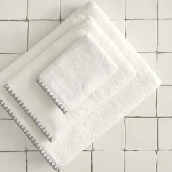 Toalla de baño algodón pespunte decorativo Unimax