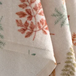 Toalla de baño algodón velour estampado hojas Seafto