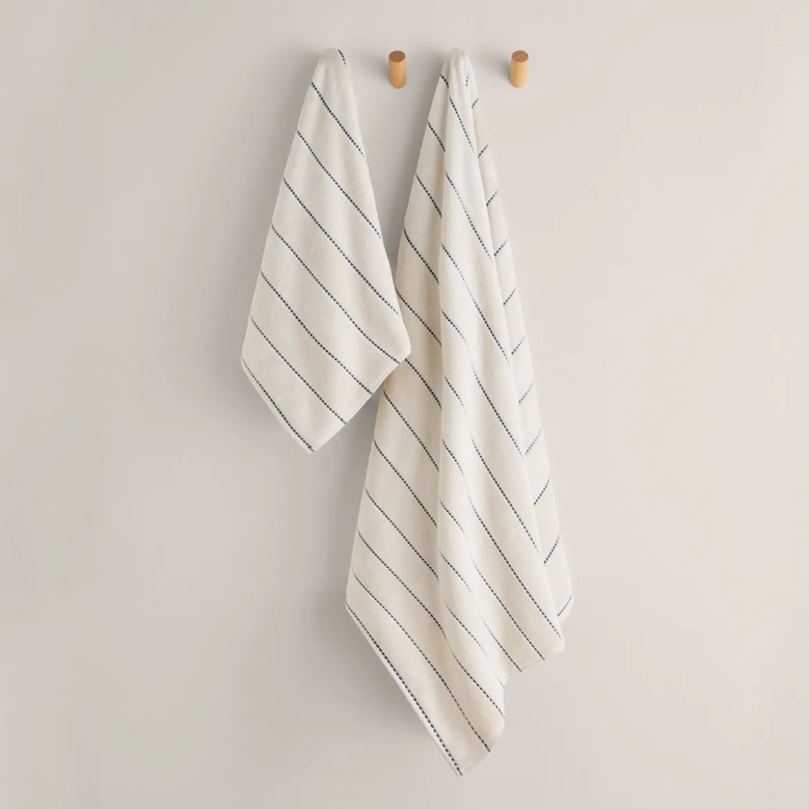 Toalla de baño algodón velour rayas Meto