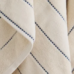 Toalla de baño algodón velour rayas Meto