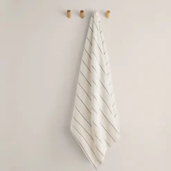 Toalla de baño algodón velour rayas Meto