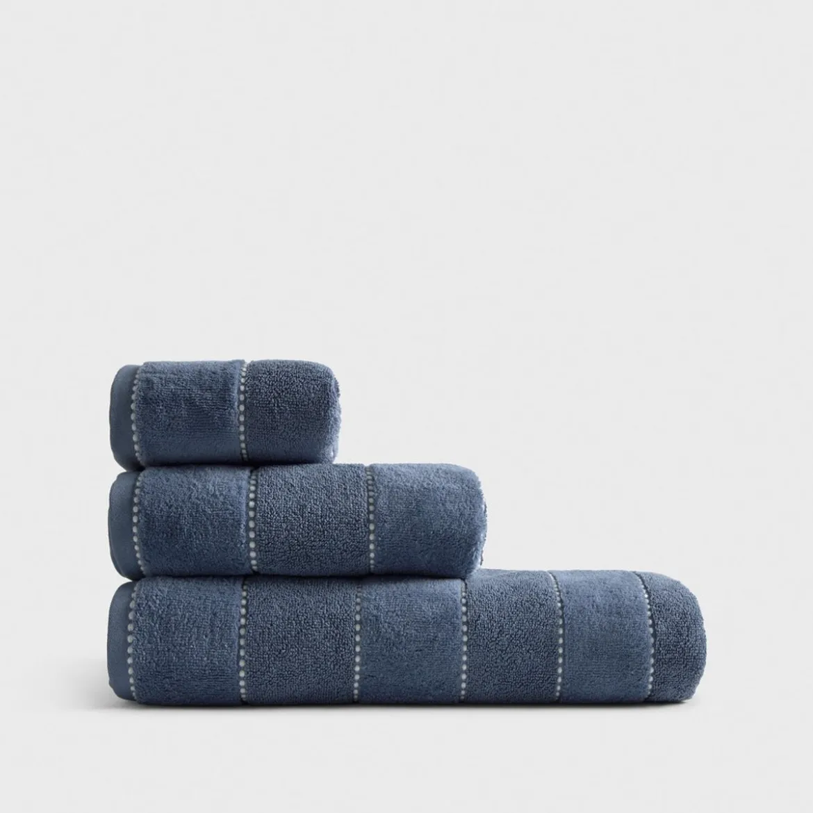 Toalla de baño algodón velour rayas Meto