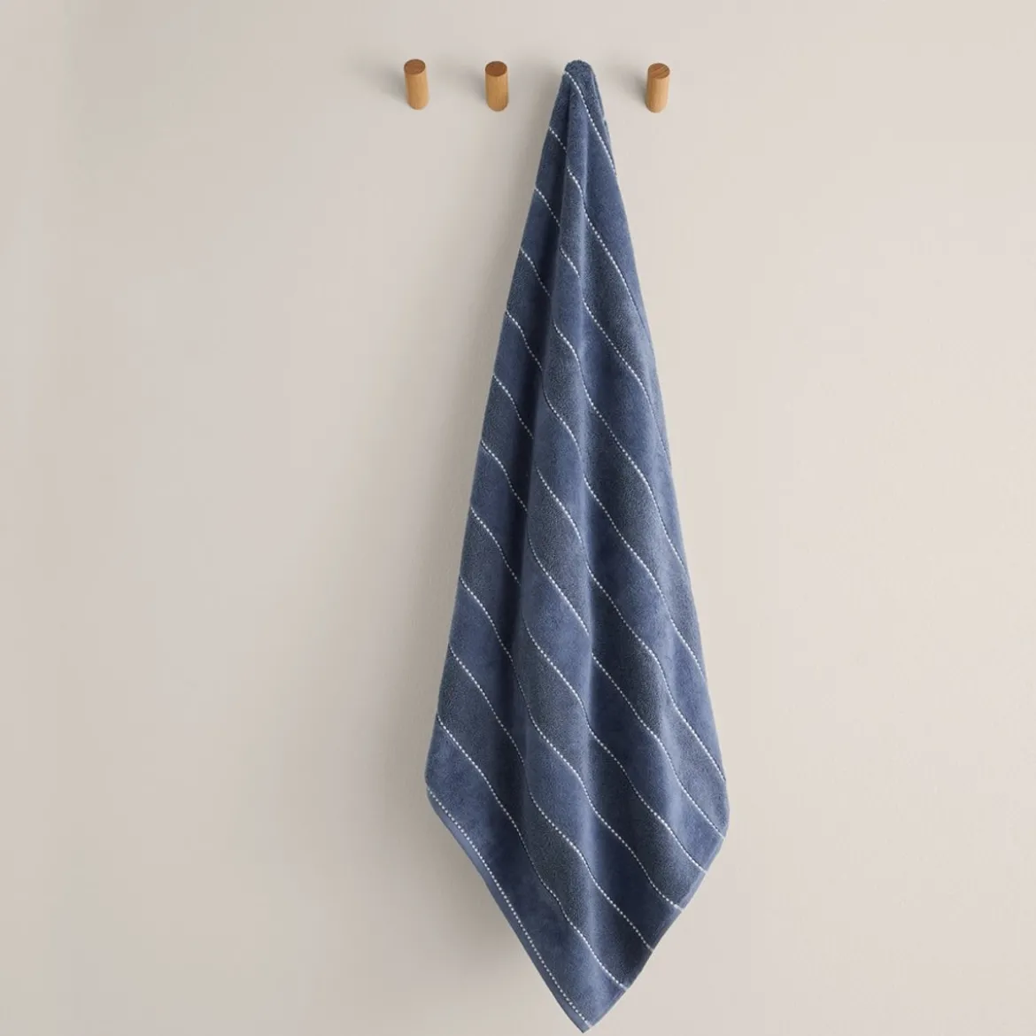 Toalla de baño algodón velour rayas Meto