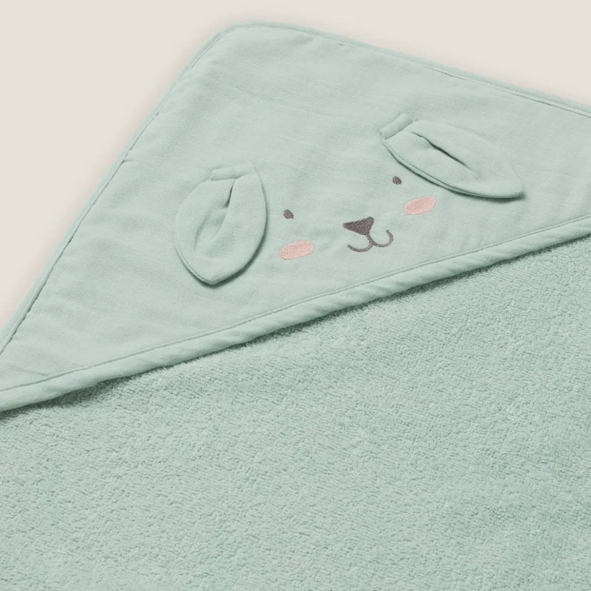 Toalla de baño con capucha y orejitas Caru