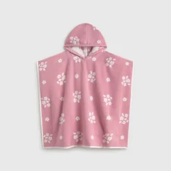 Toalla poncho algodón flores Florgri